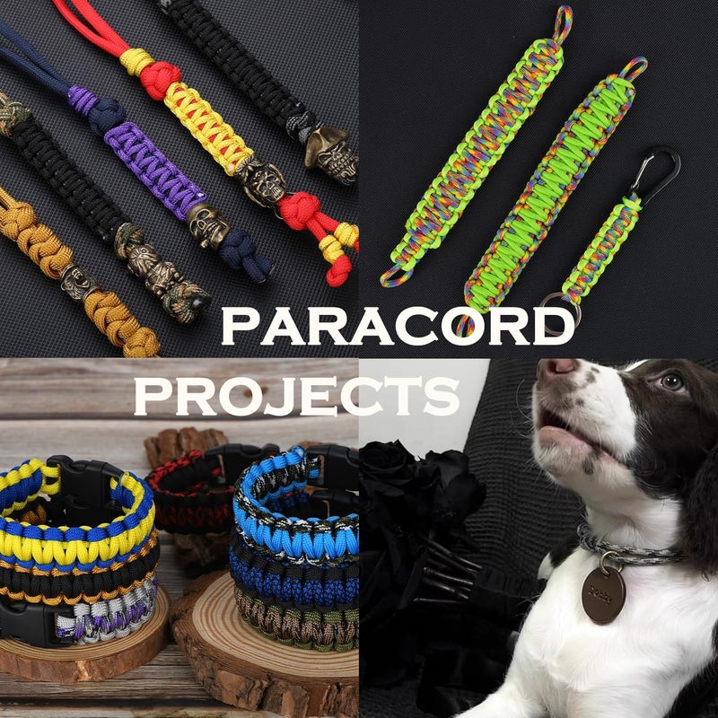 MONOBIN Paracord Rope 100FT for Making Paracord Projects, 4mm 7 Strand Parachute Cord for Lanyard, Survival Bracelets, Clothsline,Hiking - Image 5